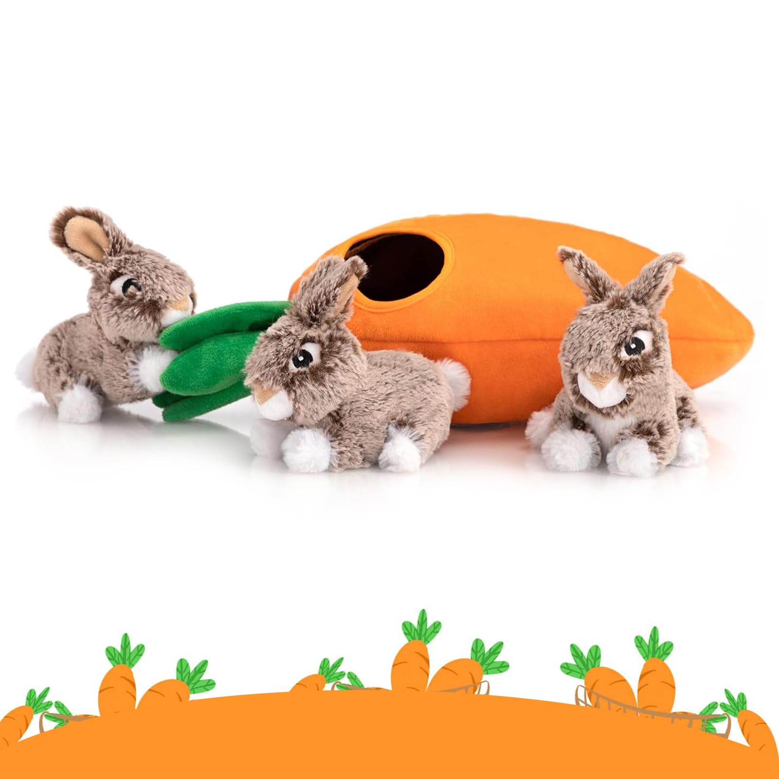 Hollypet Hide and Seek three-color plush toys for extended, engaging play.