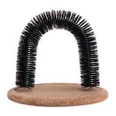 Hollypet self grooming arch brush shown for easy grooming and fur care