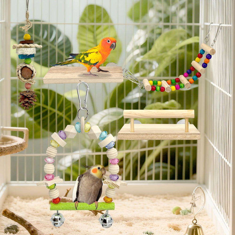 Holyenten bell swing adds auditory interest during playtime.
