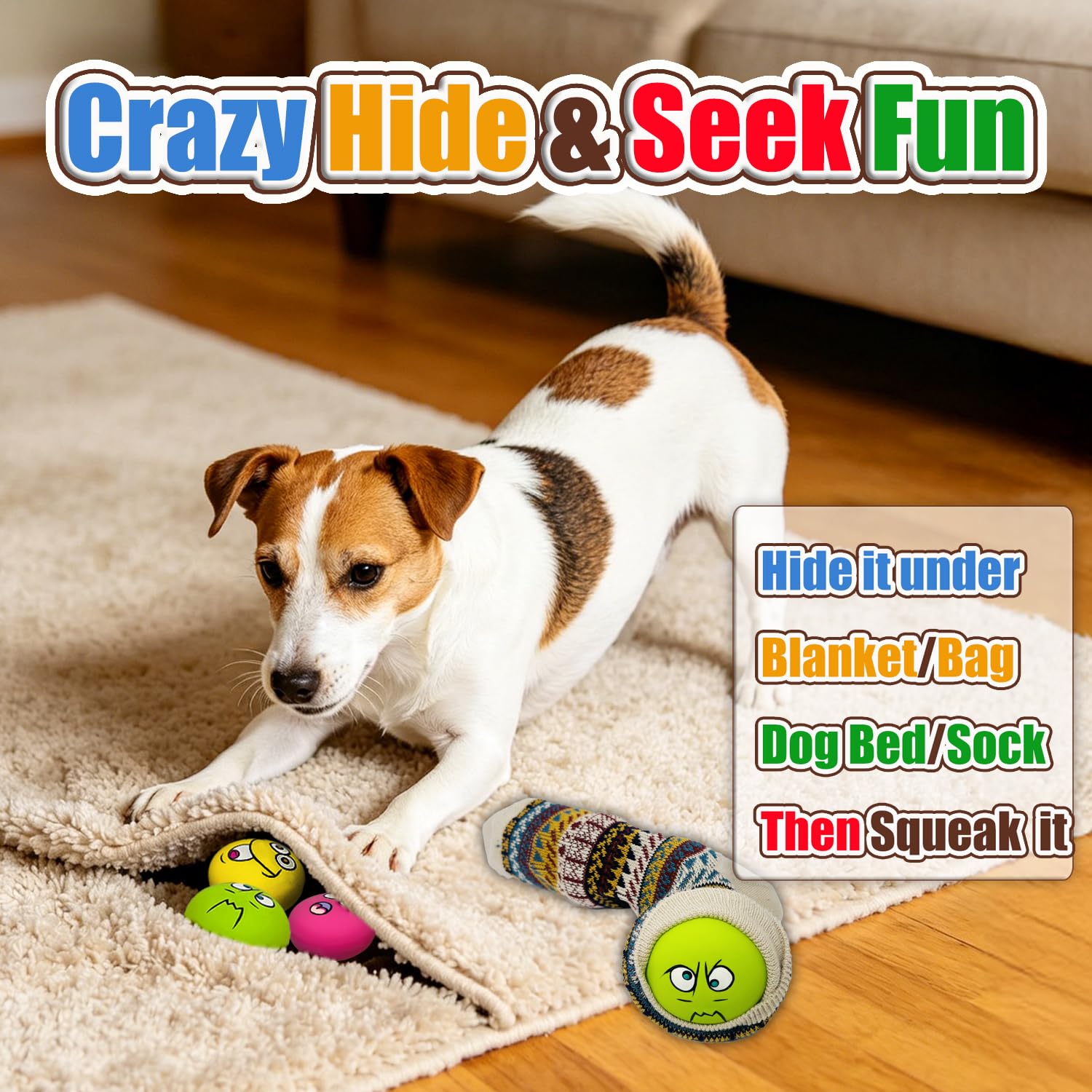 Holysteed bouncy squeaky ball for small breeds supports daily exercise.