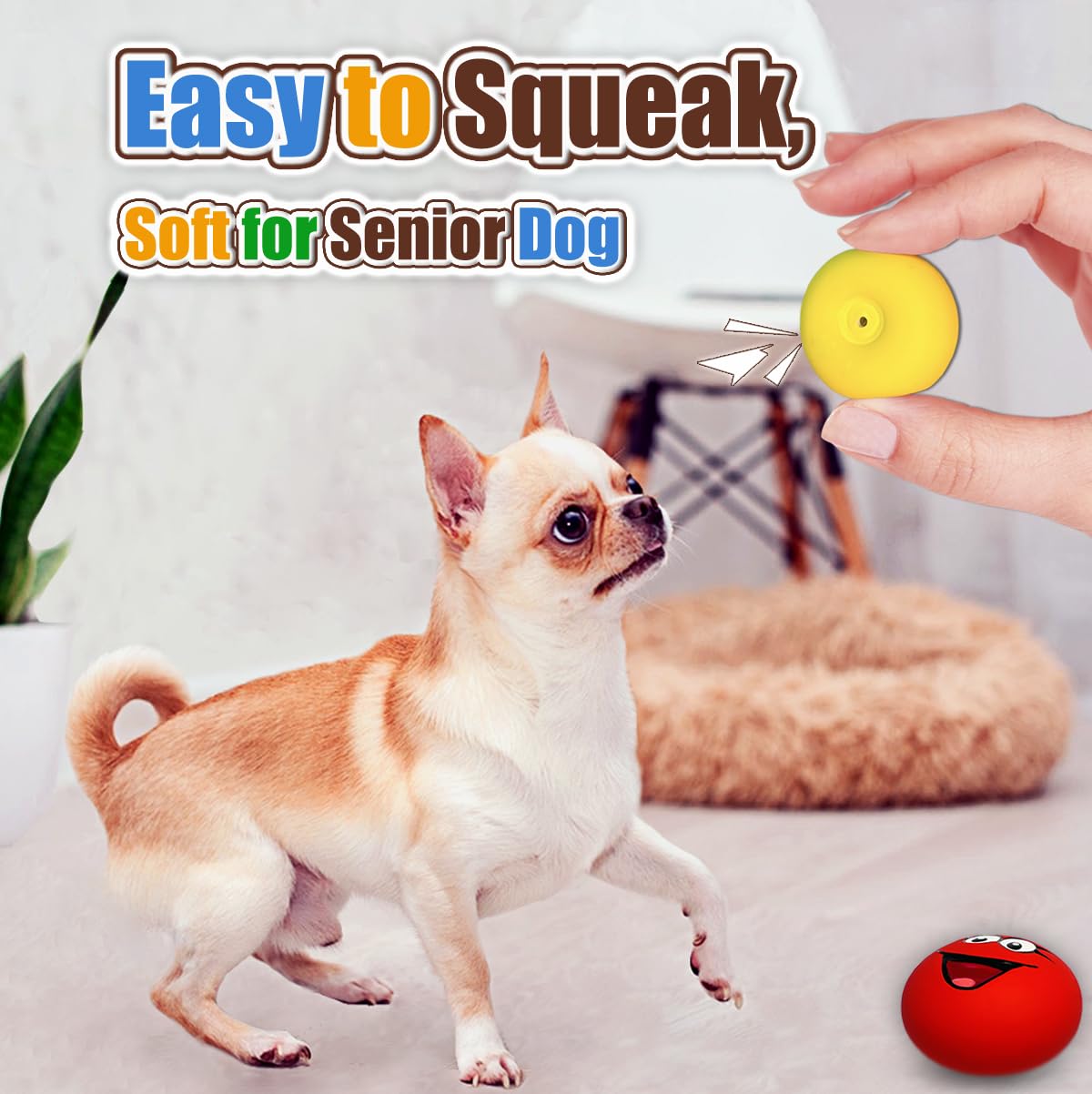 HOLYSTEED durable small-dog squeaky toy designed for longer sessions