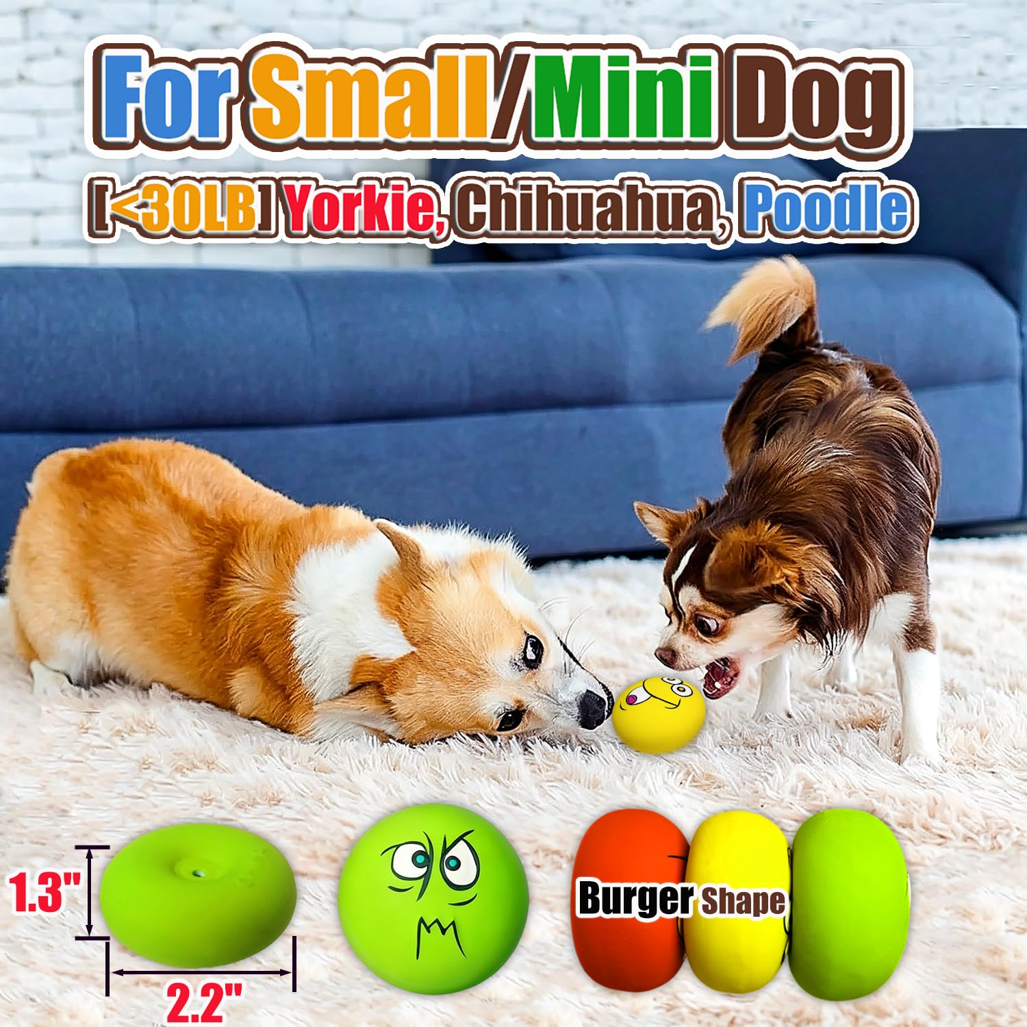 Holysteed soft rubber dog toy squeaker boosts interactive play and chewing fun.