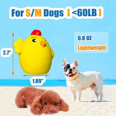 HOLYSTEED squeaky ball orange, durable natural rubber for daily play