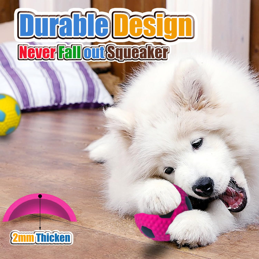 HOLYSTEED squeaky ball pack 4 for versatile play sessions