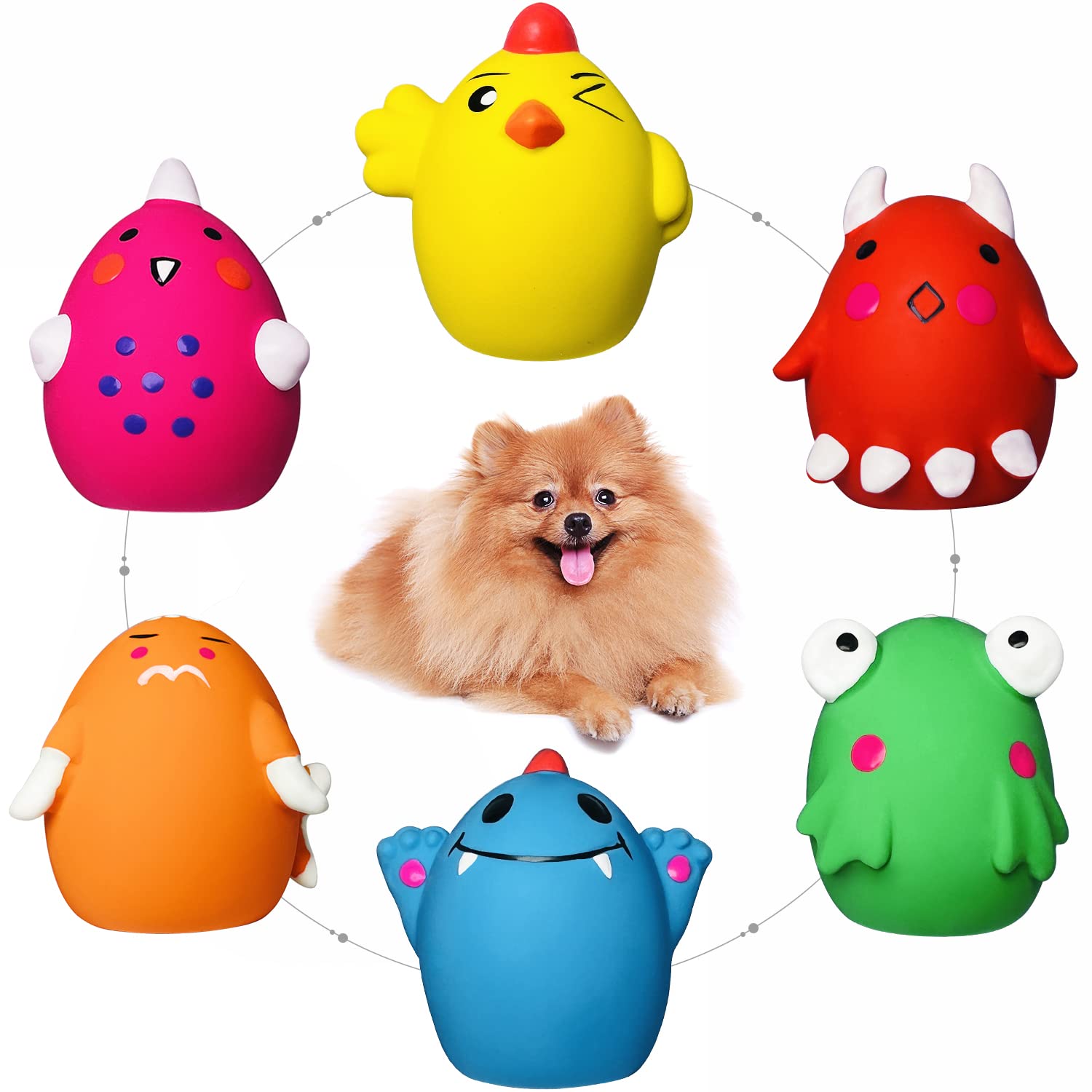 HOLYSTEED squeaky ball yellow for small and medium dogs, promoting interactive play