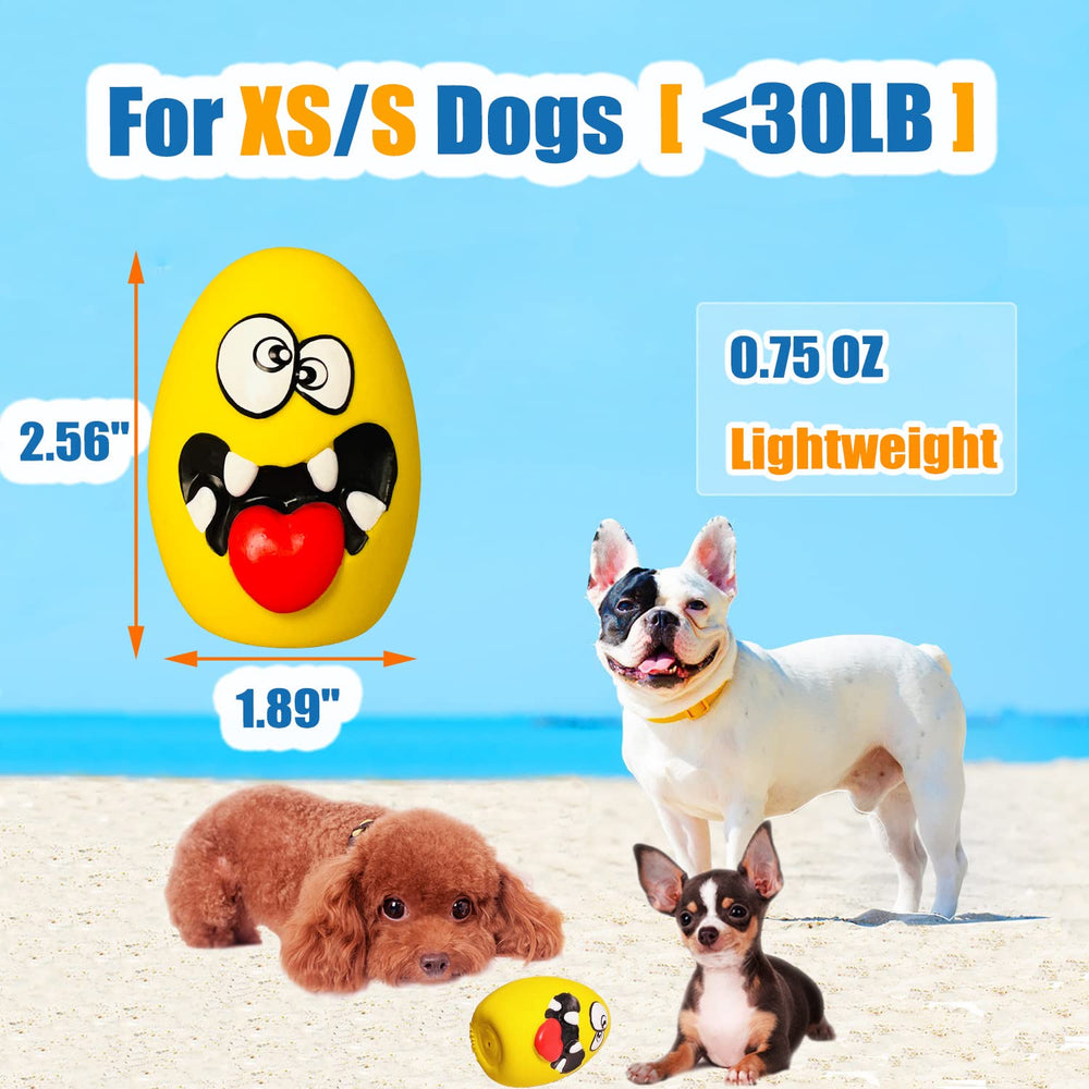 HOLYSTEED small-dog toy ball with smooth latex surface for easy cleaning.