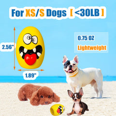 HOLYSTEED small-dog toy ball with smooth latex surface for easy cleaning.