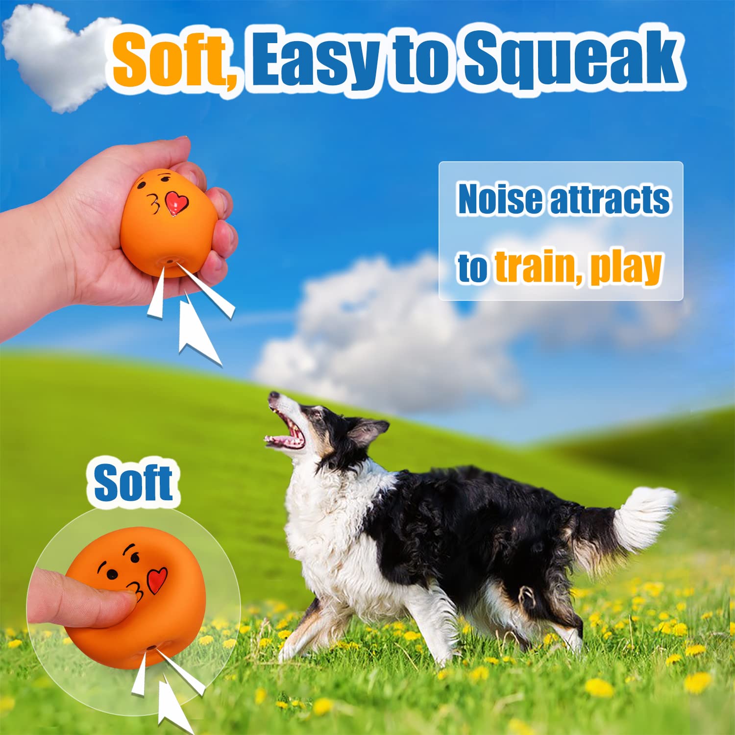 HOLYSTEED squeaky dog toys aid interactive fetch and active playtime.