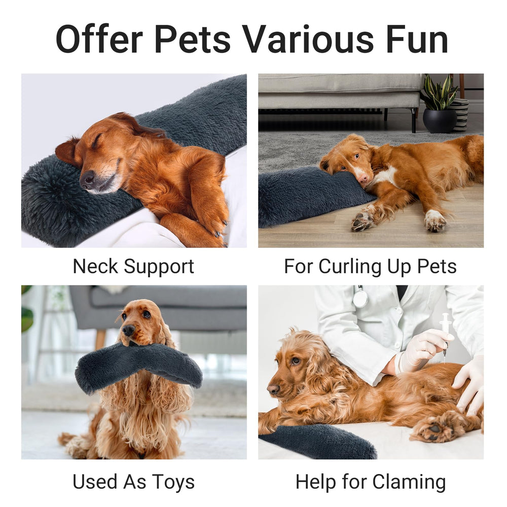 HOMBYS 25inch dog pillow calming-toy action illustrates interactive play and stress relief.