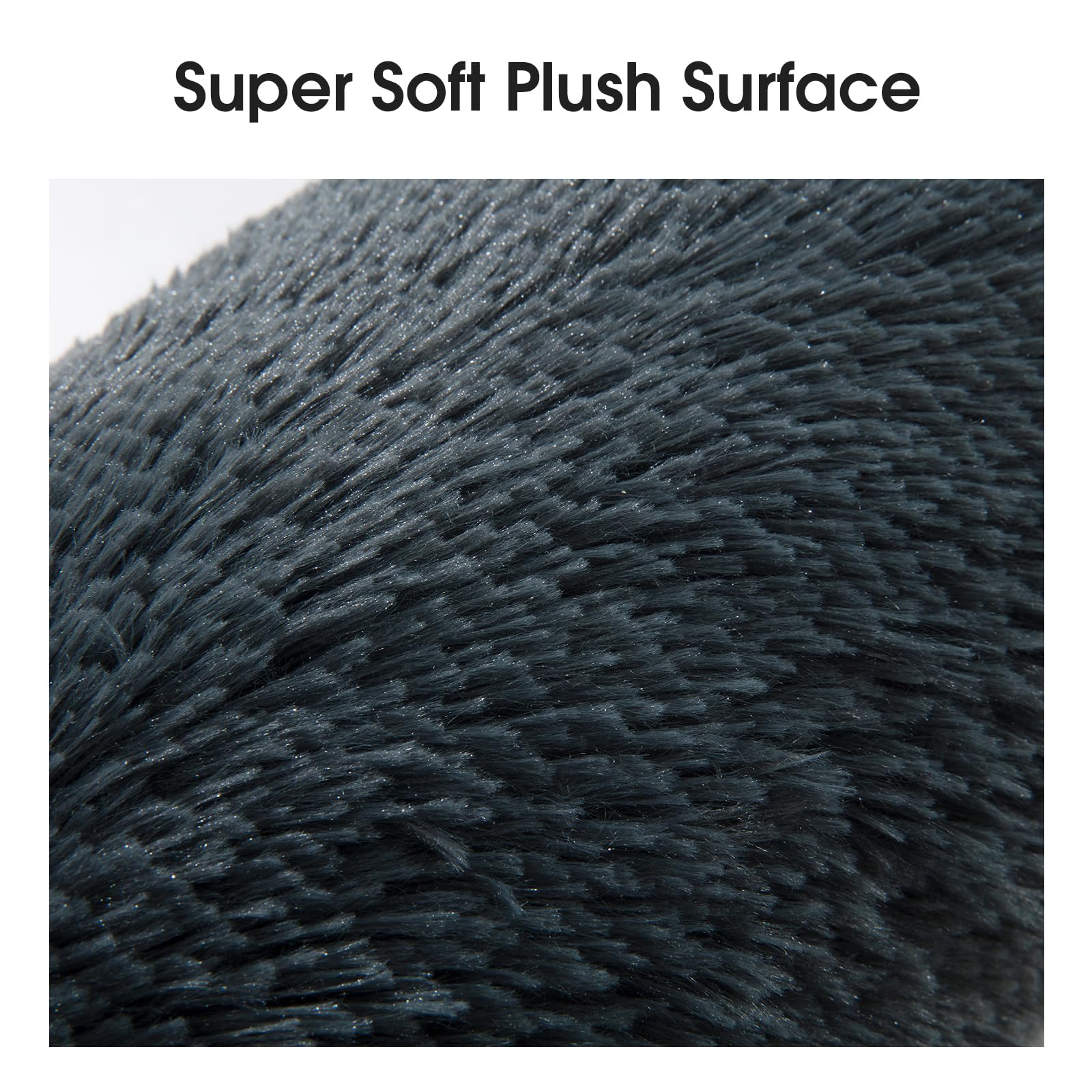 HOMBYS 25inch dog pillow fabric close-up highlights soft texture for cuddling.