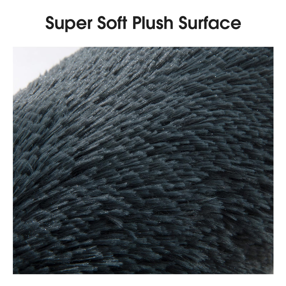 HOMBYS 25inch dog pillow fabric close-up highlights soft texture for cuddling.