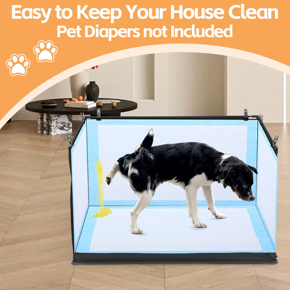 HOMBYS dog pee pad holder side-wall guard preventing splashes on floors.