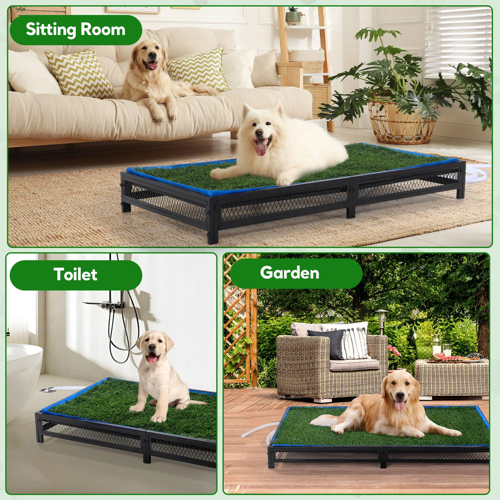 HOMBYS durable dog potty with 200 lbs capacity and ample surface area.