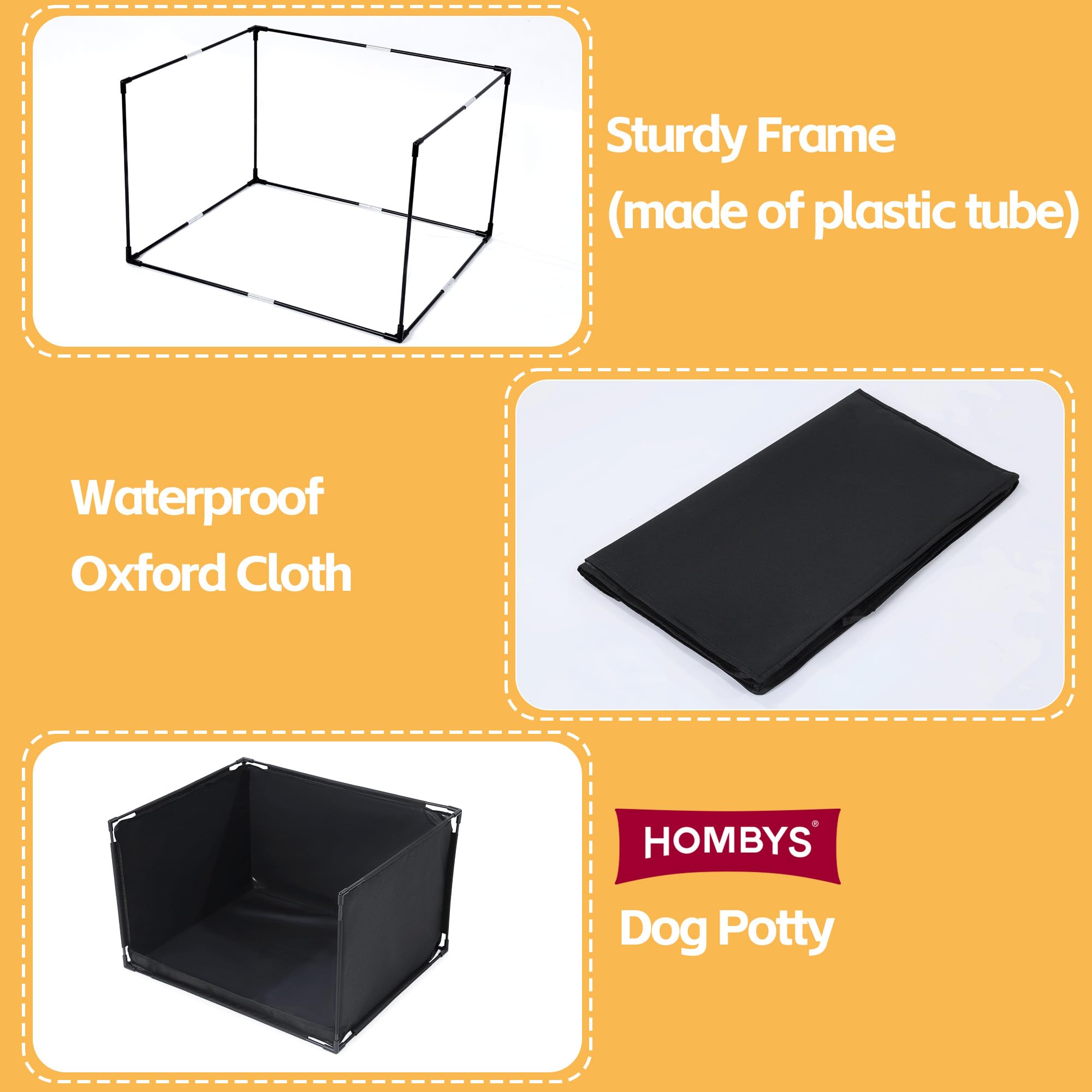 HOMBYS easy-to-assemble dog pee pad holder for quick setup