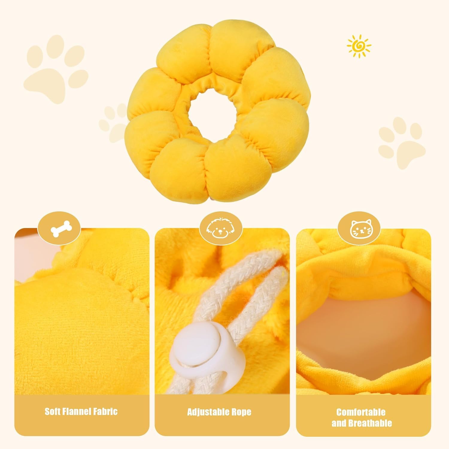 HOMBYS lightweight breathable cone keeps pets comfortable