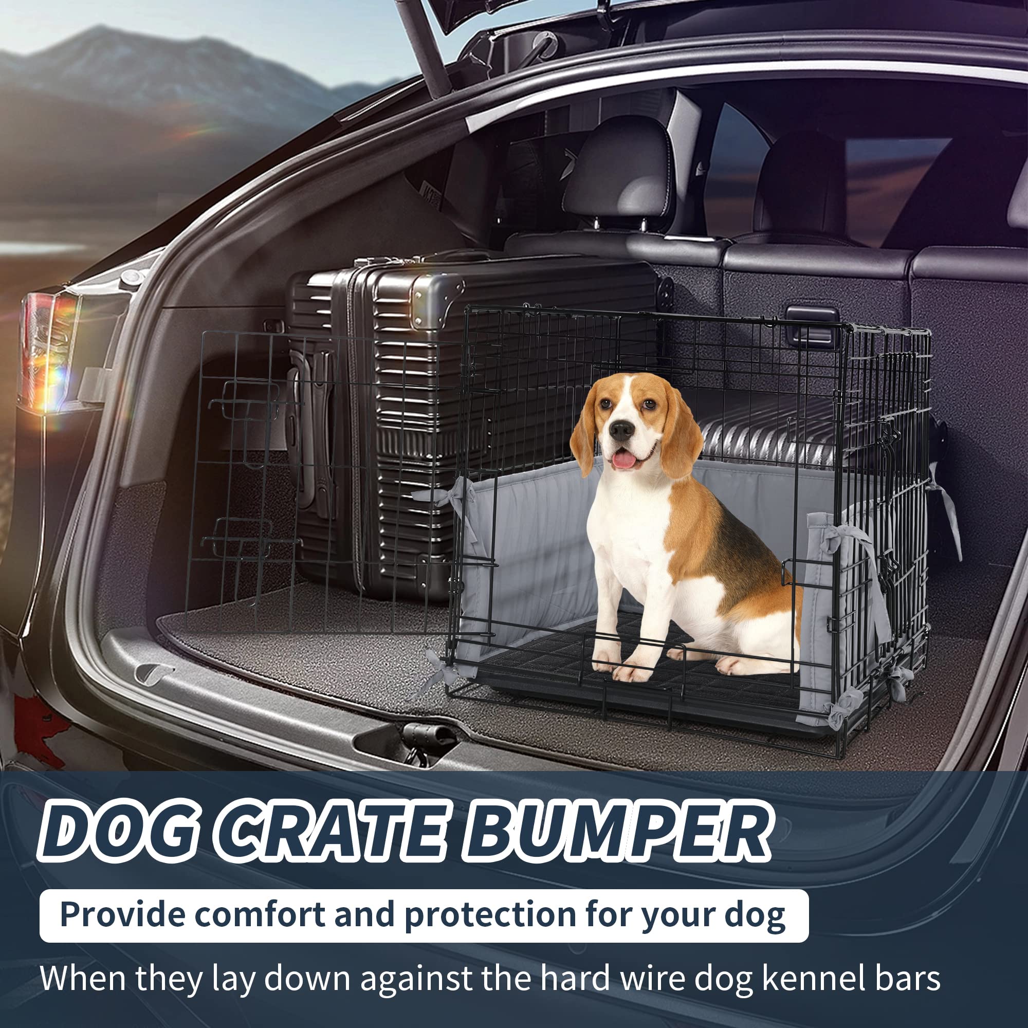 Hombys small to medium dog crate accessory for safer crate space.