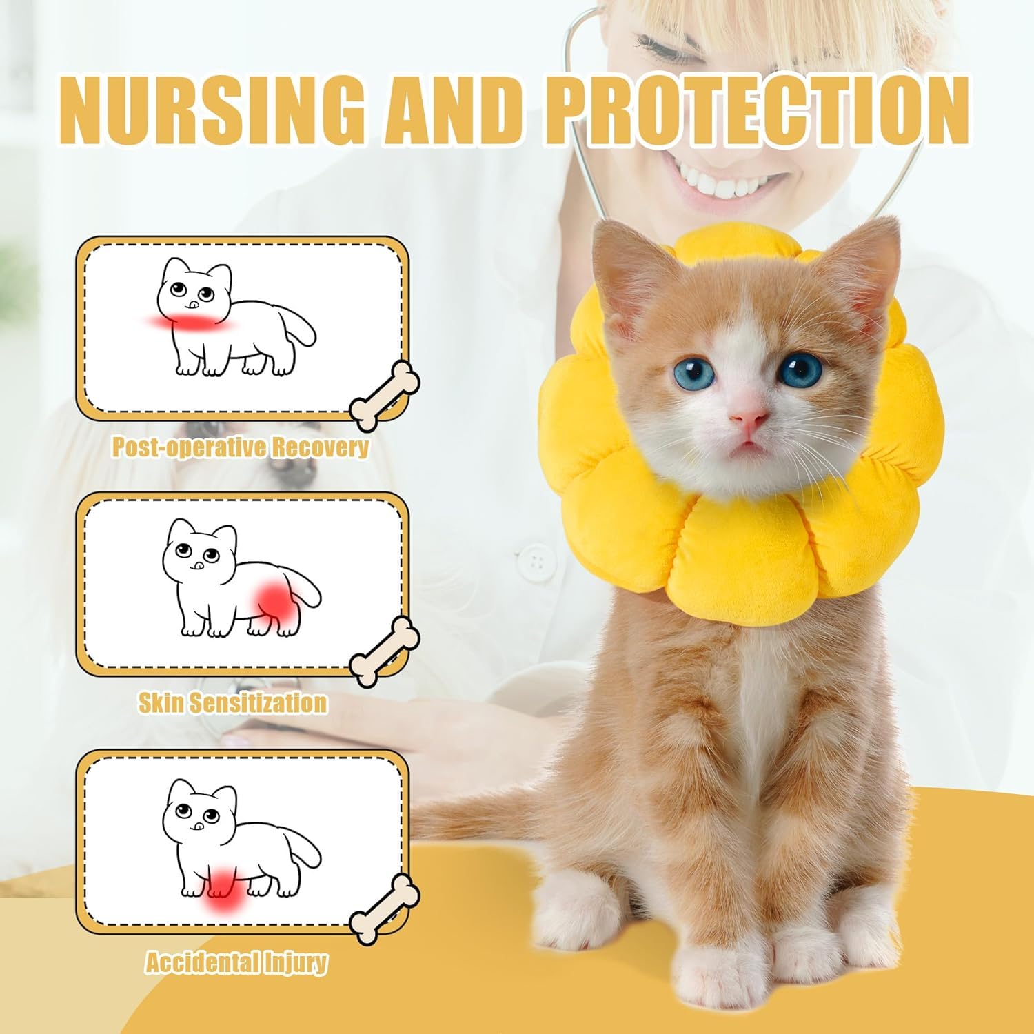 HOMBYS microfiber-fill cone delivers pillow-like comfort for pets