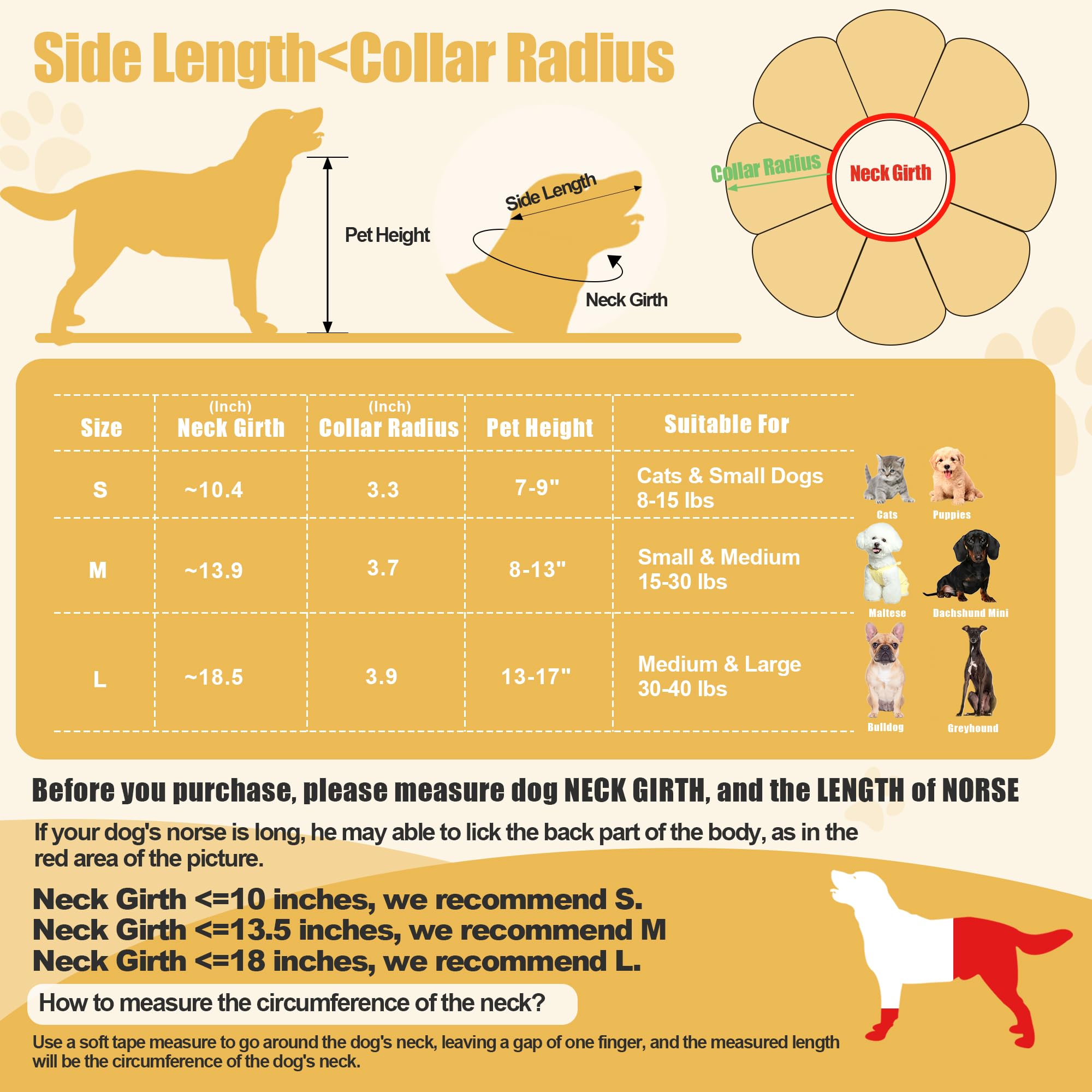 HOMBYS adjustable cone collar provides secure fit for pets during recovery