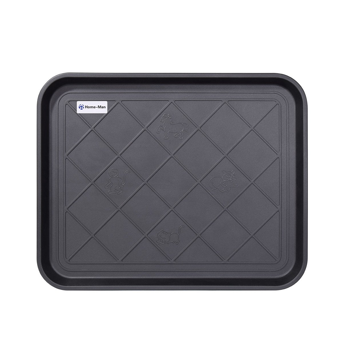 Home-Man boot tray mat used indoors and outdoors to protect floors.