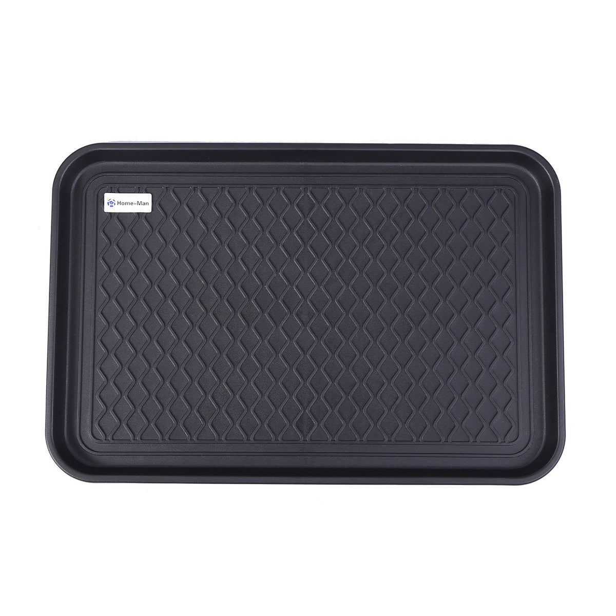 Home-Man boot tray mat front view with raised edge for indoor floor protection