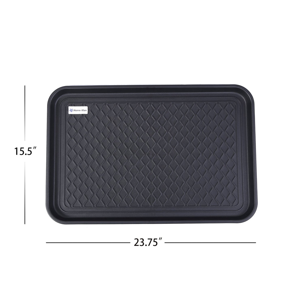 Home-Man boot tray mat raised edge design contains liquids effectively