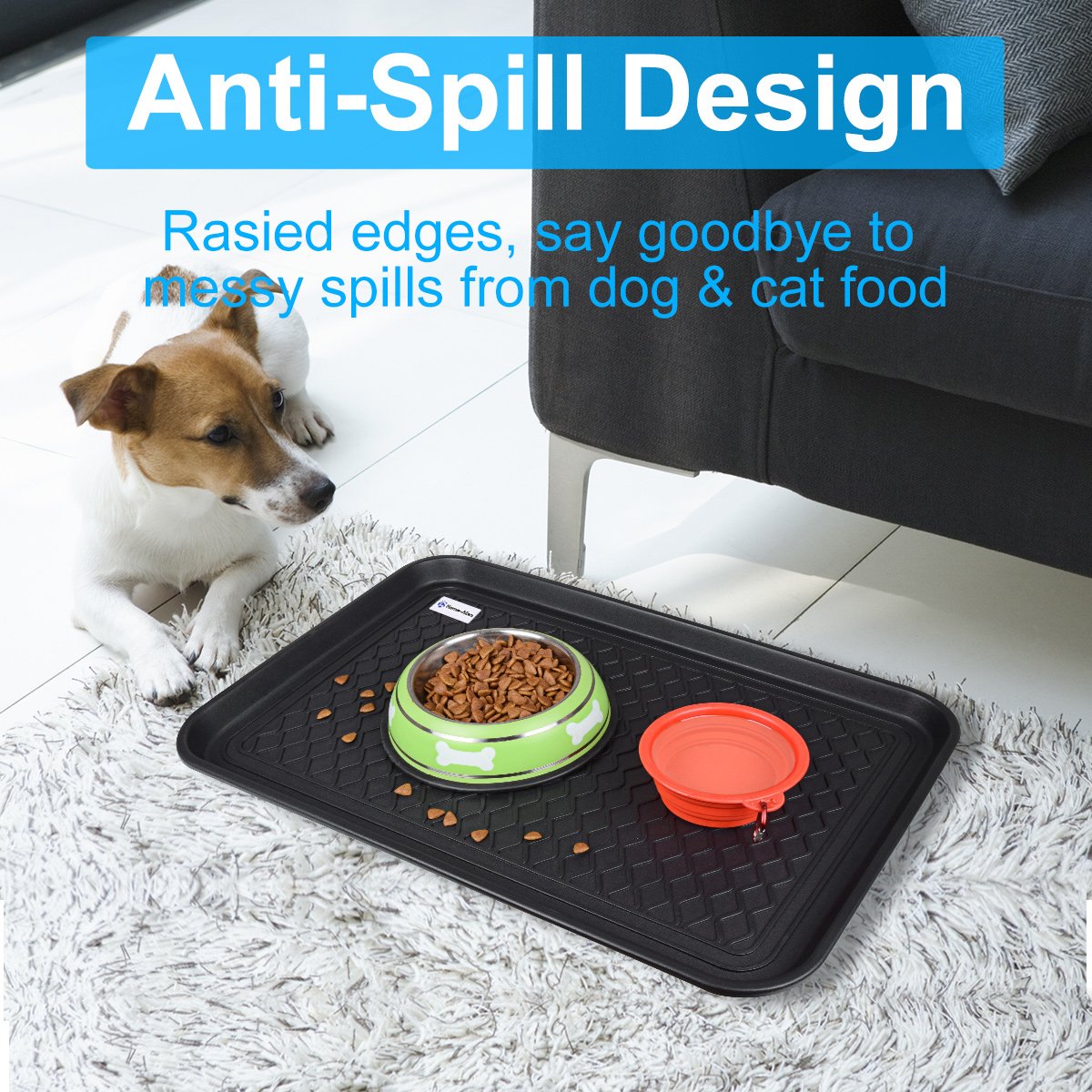 Home-Man boot tray mat side view highlighting spill containment for muddy footwear