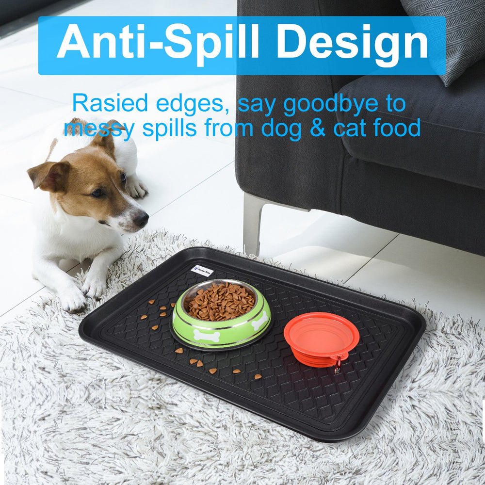 Home-Man boot tray mat side view highlighting spill containment for muddy footwear
