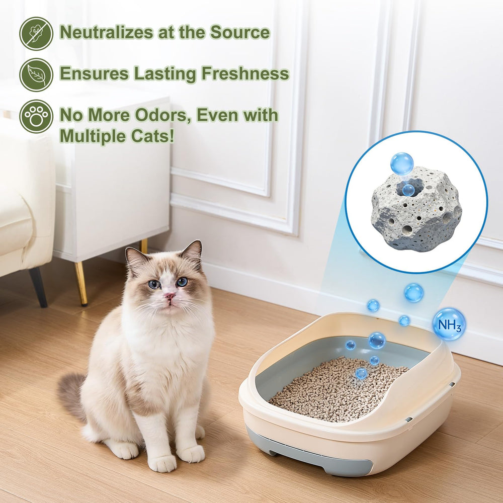 HomeRoyce zeolite odor-control pellets reduce odors while keeping litter fresh
