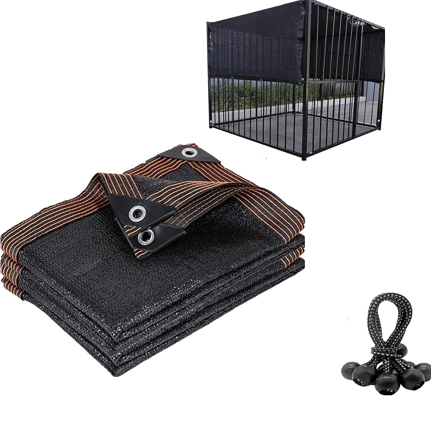 HomeABC dog kennel shade cover 10x10ft blocks sunlight for cooler outdoor play.