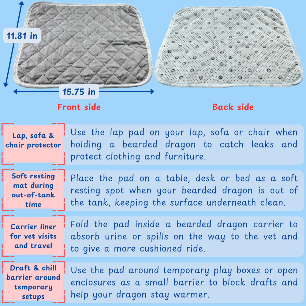 Homedy Crafts bearded dragon diaper tail-hole design reduces rubbing during handling