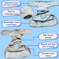 Homedy Crafts bearded dragon diaper set ideal for travel and vet visits