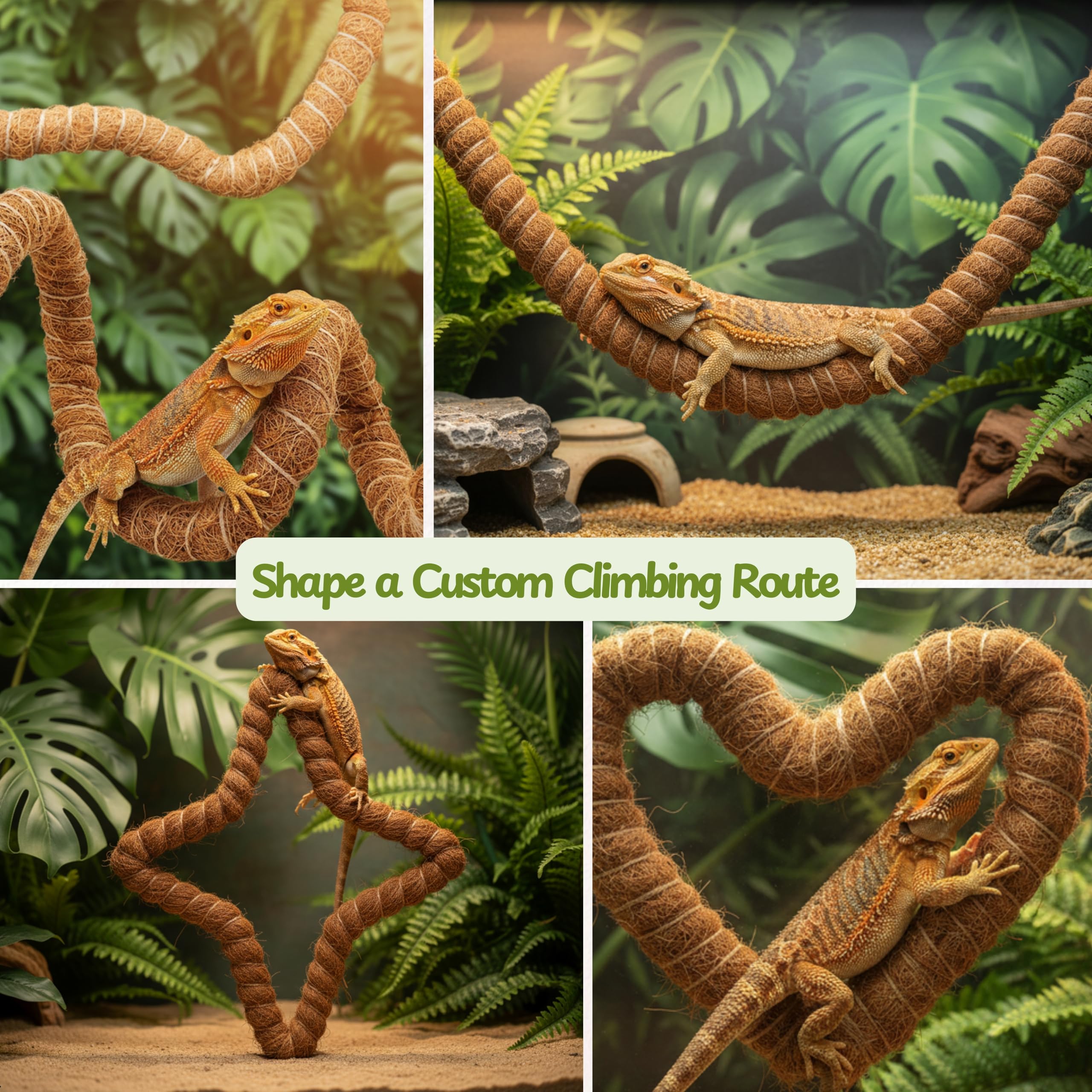 Homedy Crafts bearded dragon tank accessory boosts enrichment and exploration.