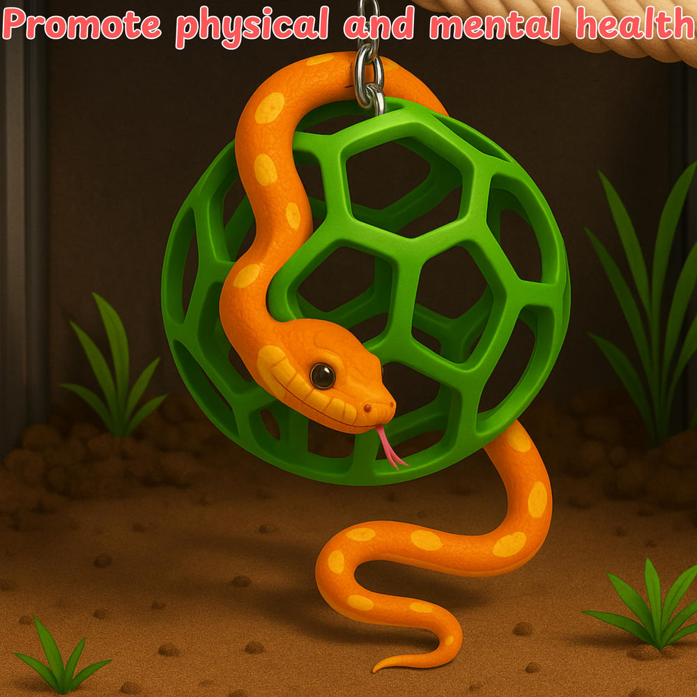 Top placement ball encourages climbing and exploration for small reptiles