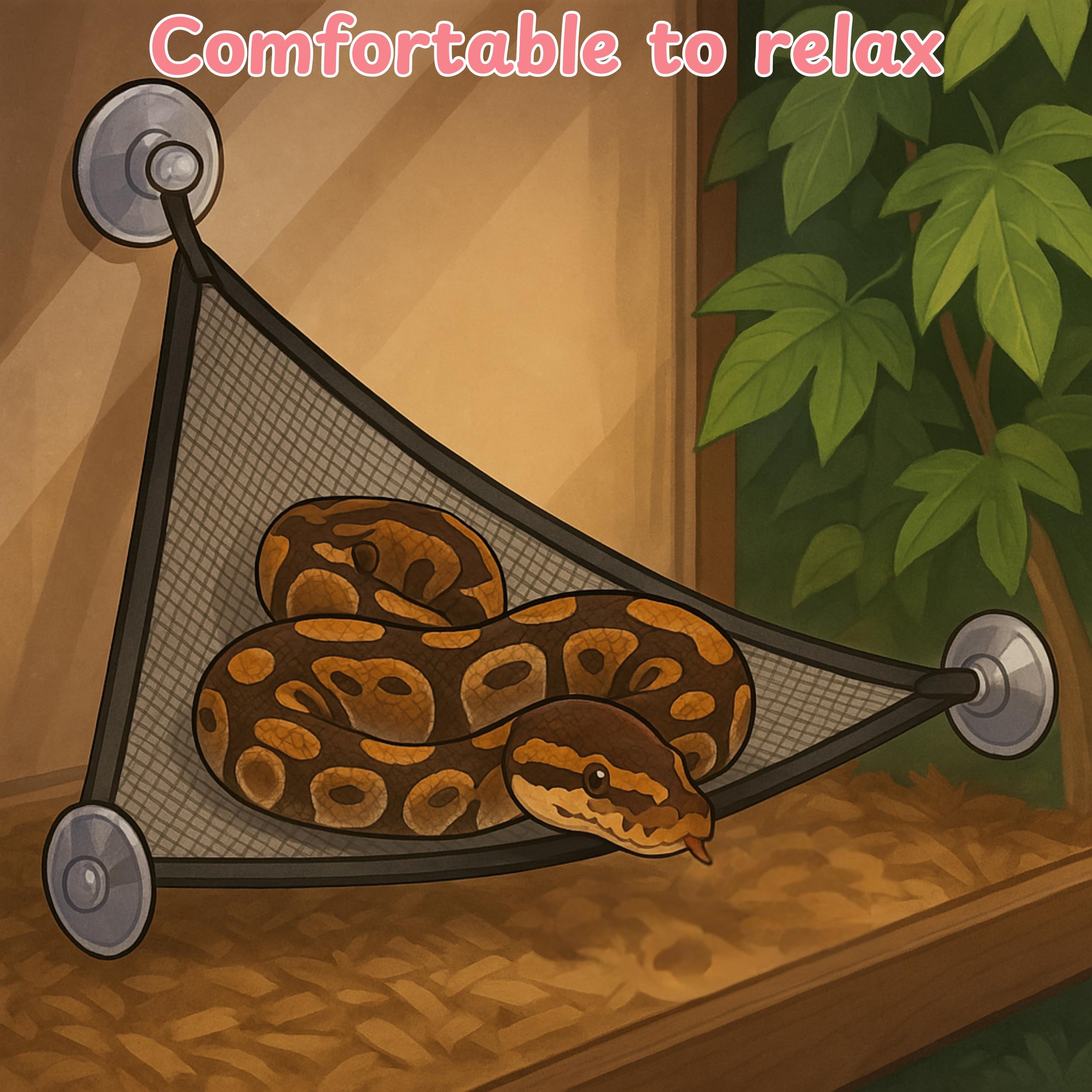 Compact terrarium setup adds visual interest and habitat variety