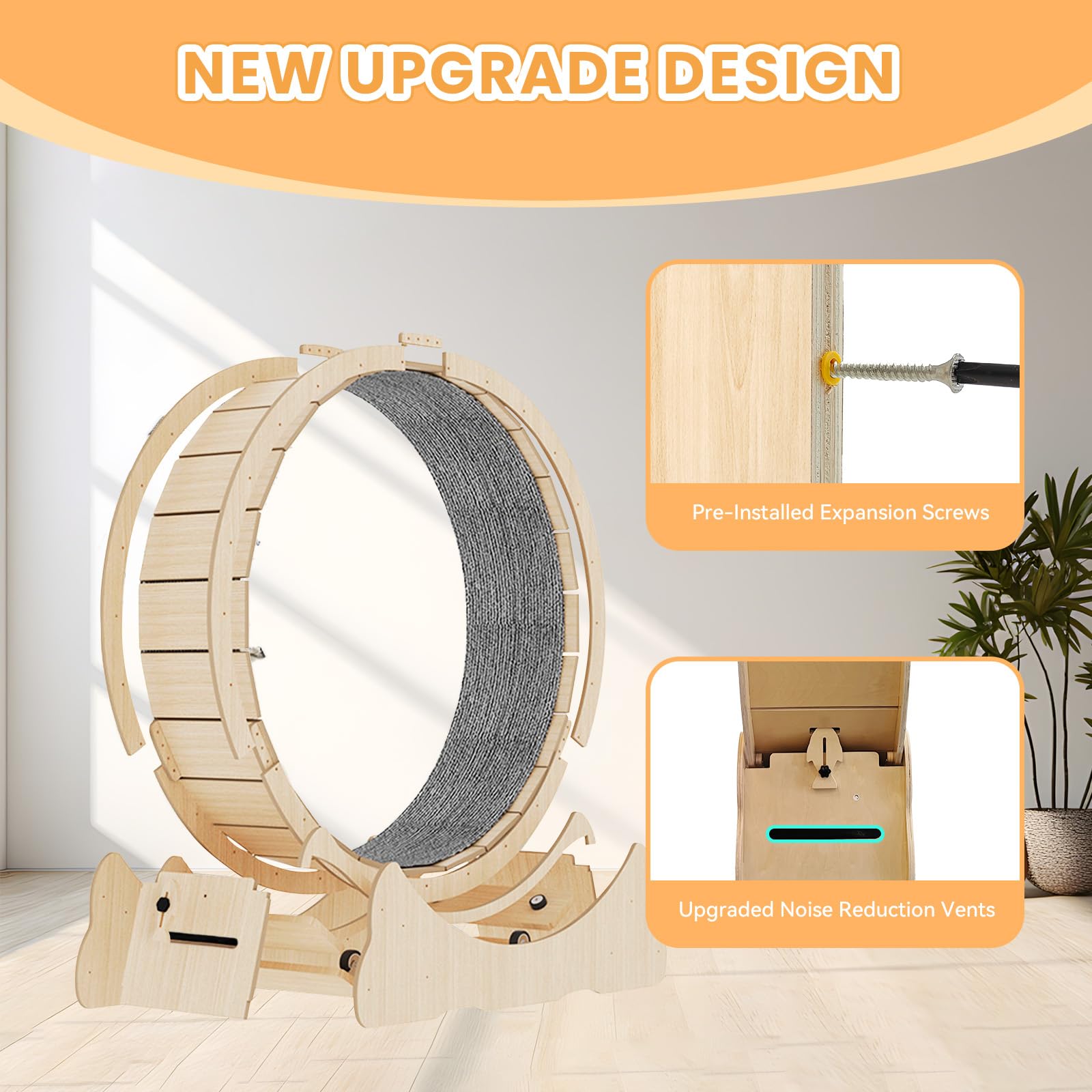 Homegroove Cat Exercise Wheel assembly guide illustrating quick setup for busy households