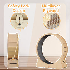 Homegroove Cat Exercise Wheel carpeted runway providing secure traction during play