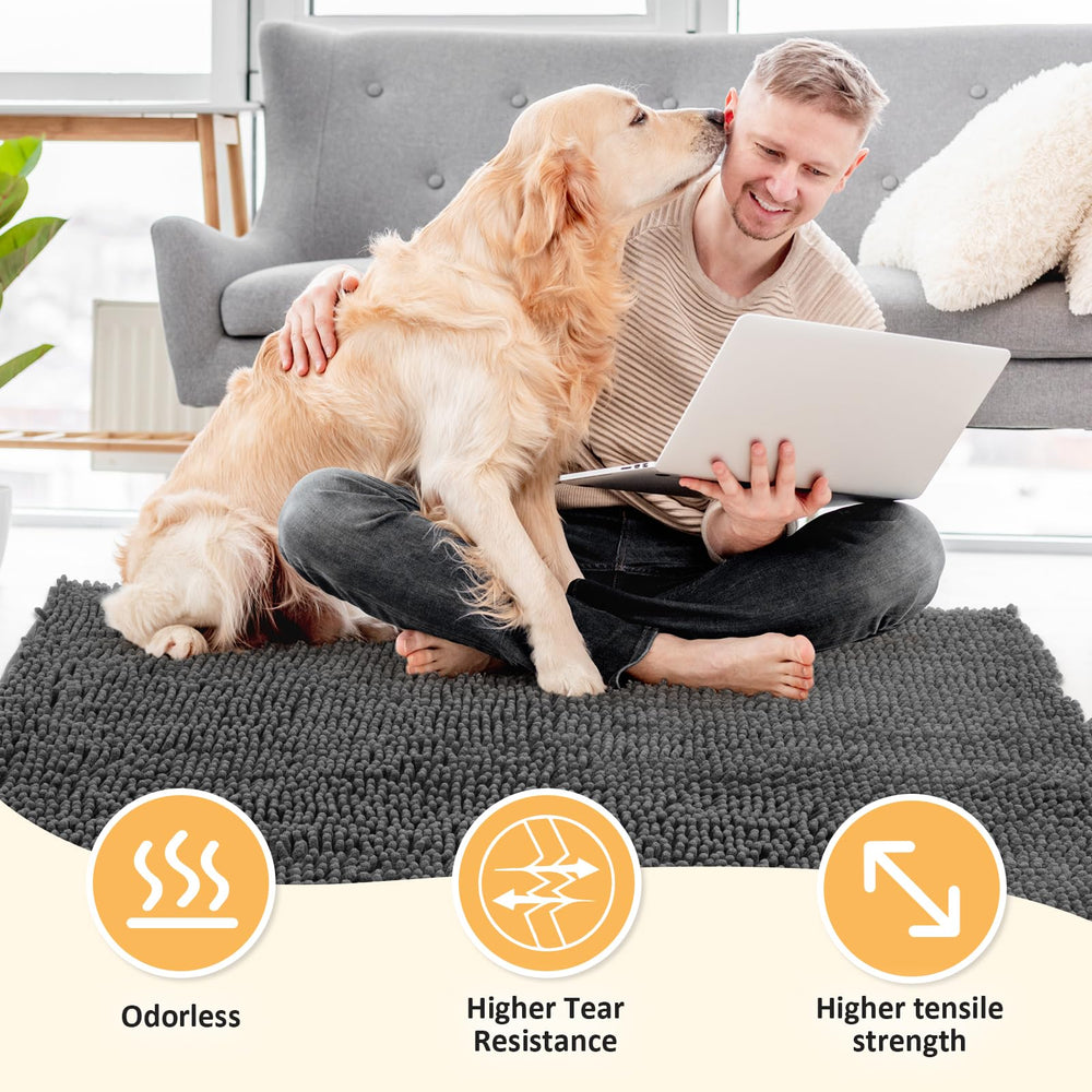 HOMEK low-profile mat fits under doors without snagging.