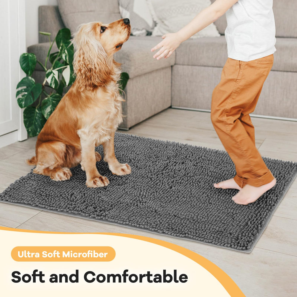 HOMEK non-slip rubber backing keeps the mat in place on various floors
