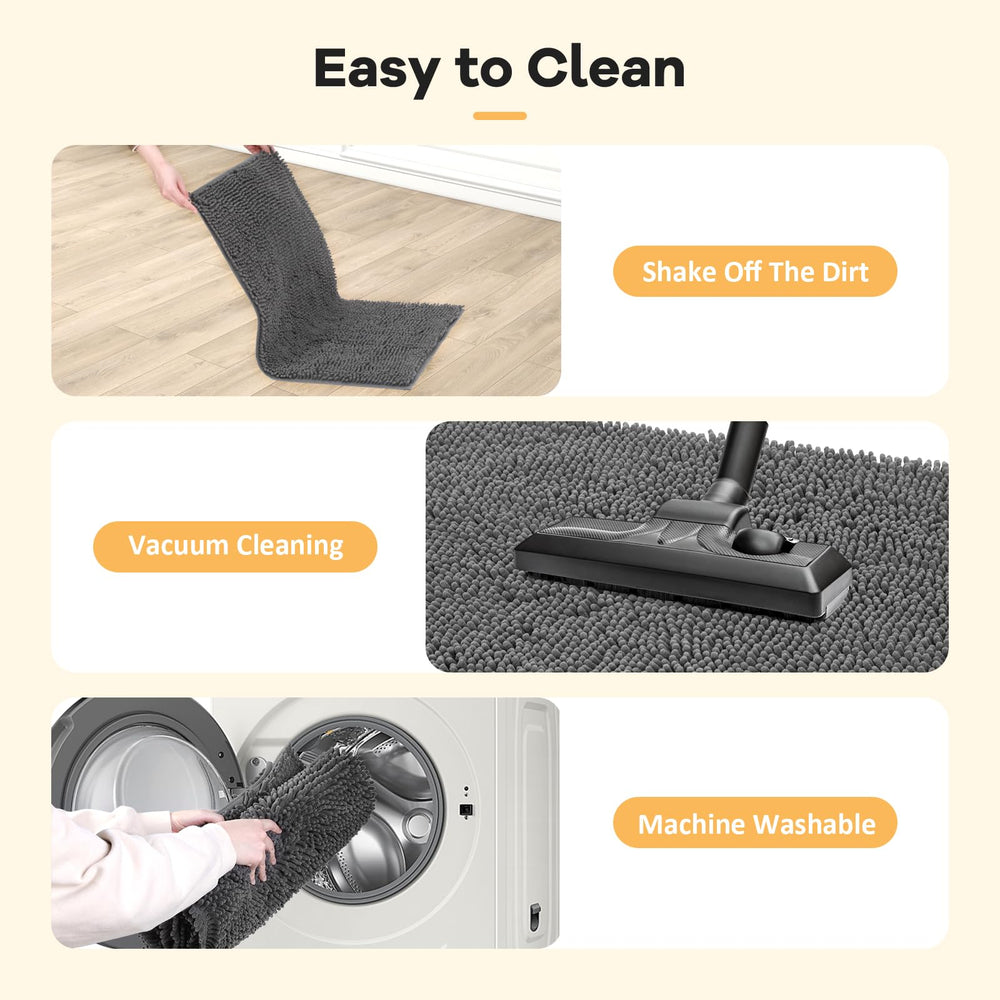HOMEK washable dog mat easy to clean after paws get dirty