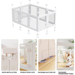 Homelio dog pen suction cups base keeps pen stable on smooth floors
