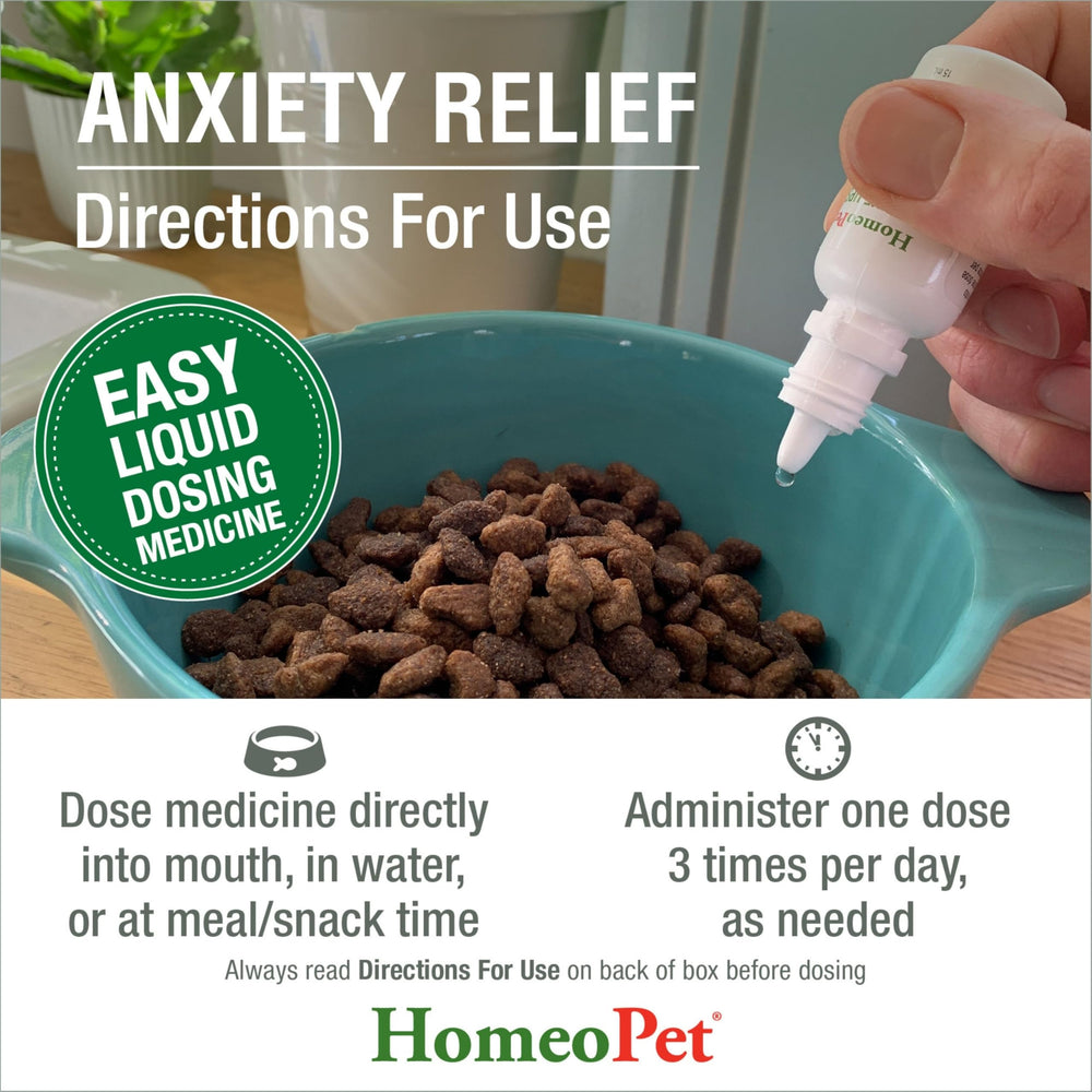 HomeoPet Anxiety Relief in-water use helps calm pets during meals and hydration