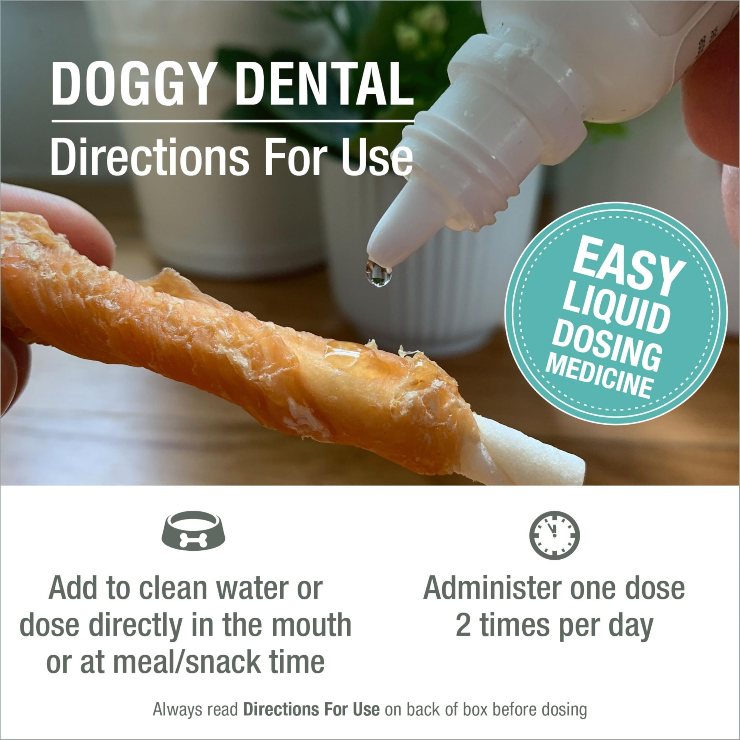HomeoPet Doggy Dental supports fresh breath and healthy gums with a natural formula.