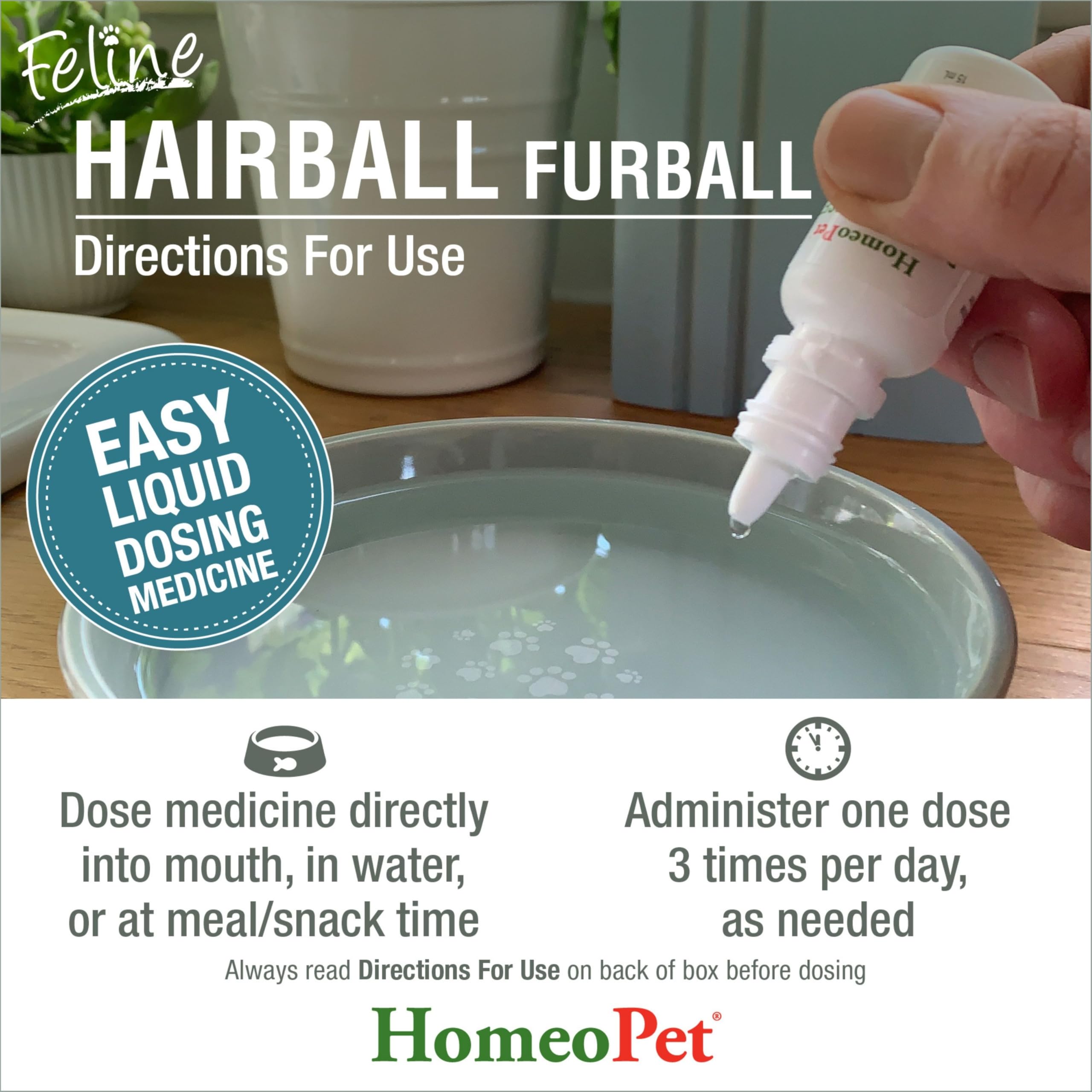 HomeoPet Drops added to meals for daily use