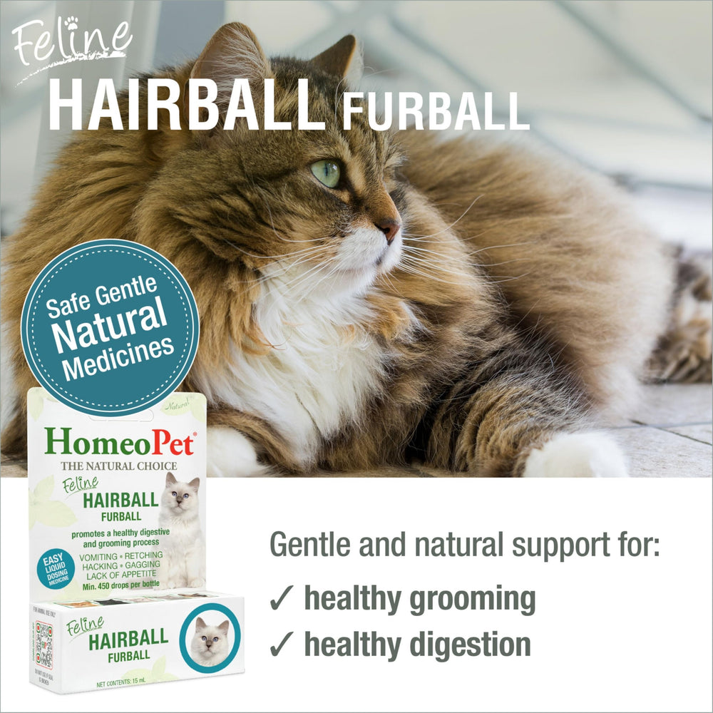 HomeoPet Drops with measuring spoon illustrating easy dosing