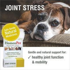 Joint Stress dosing drops image shows easy administration for pets.