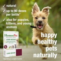 HomeoPet Liver Rescue dosing in water illustrates flexible dosing for owners.