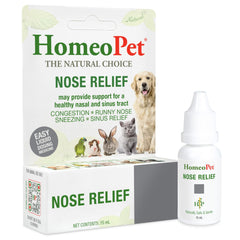 HomeoPet Nose Relief bottle pour shows easy pet dosing