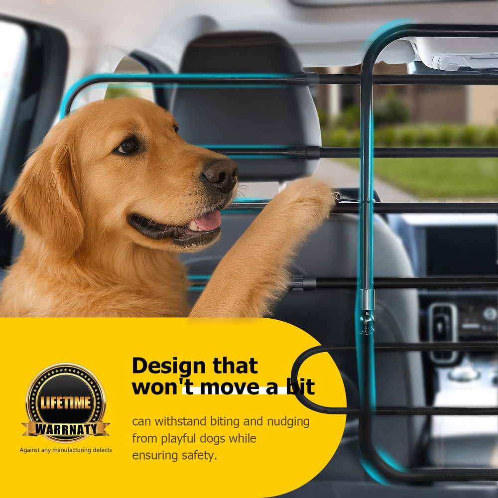 HOMEPEDIA barrier adapts to cargo-area use in larger vehicles.