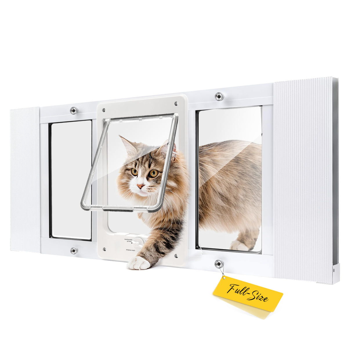 Homepedia full-size window pet door with aluminum frame for easy installation