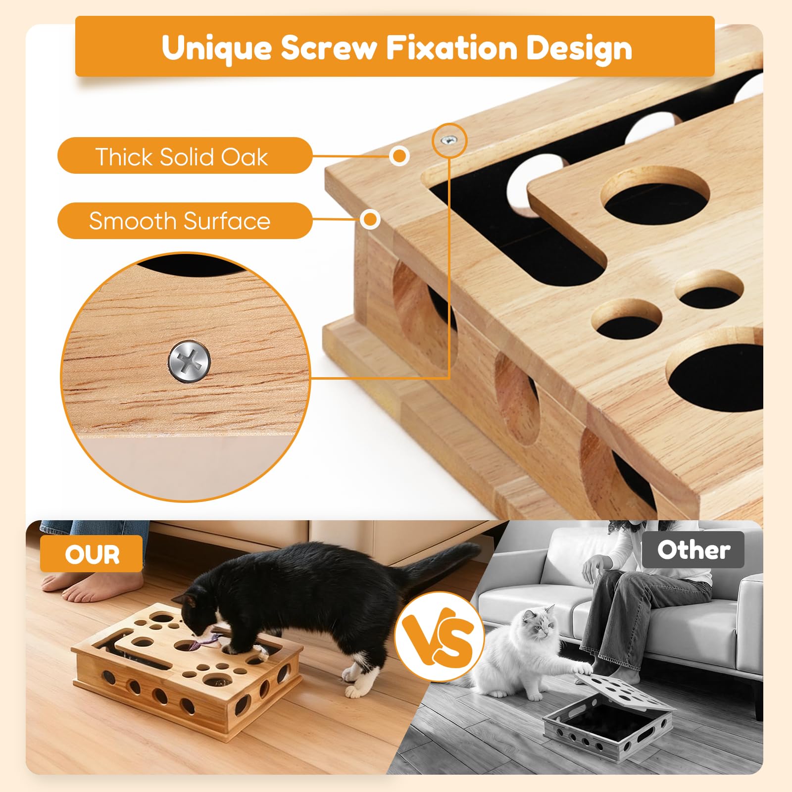 HOMEPEDIA natural paw grinding surface helps divert furniture scratching.